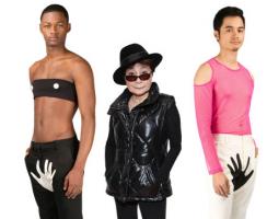 Јоко Оно со машка модна колекција
